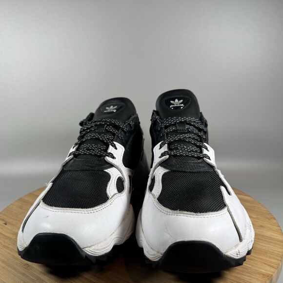 Adidas Falcon Trail Womens 9.5 Black‎ White Oreo Shoes Sneakers Athletic - Picture 2 of 8